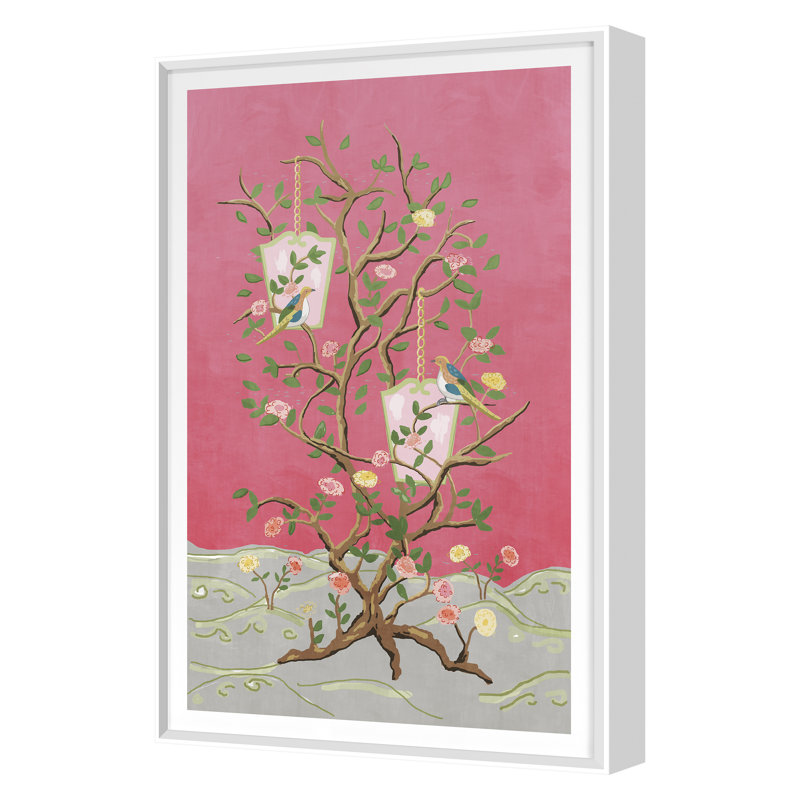 Larchmont 2 (Pink) Print by Dana Gibson, White, 40" H x 26" W