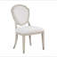 Ensemble de 2 chaises d'appoint contemporaines en chêne et en chenille