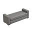 Stylish And Durable Grey Faux Leather Upholstered Ottoman