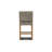 Santa Monica Upholstered Genuine Leather Counter Stool with Solid Wood Frame