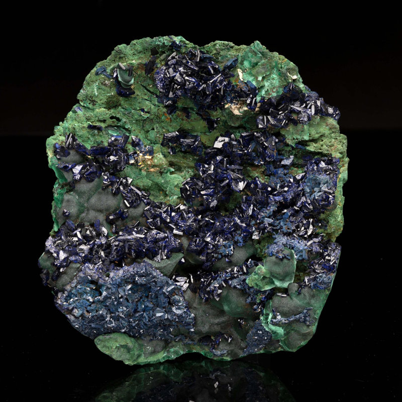 Azurite avec malachite du Laos