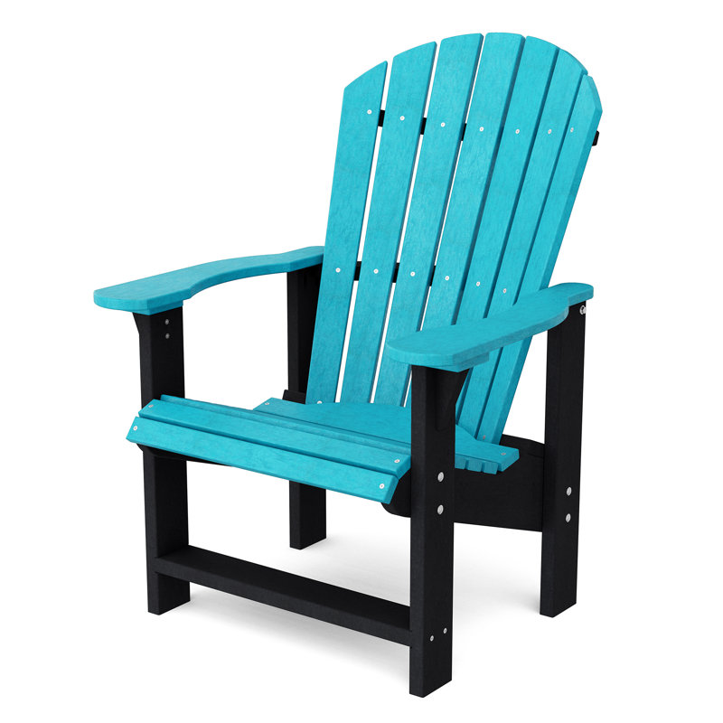 Chaise Adirondack droite Heritage, Bleu Aruba / noir