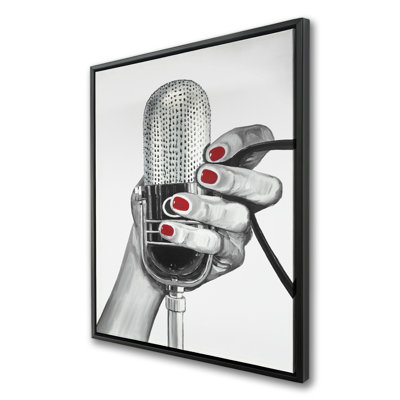 Sing Sing Life - Toile encadrée avec des instruments rouges | Décoration intérieure