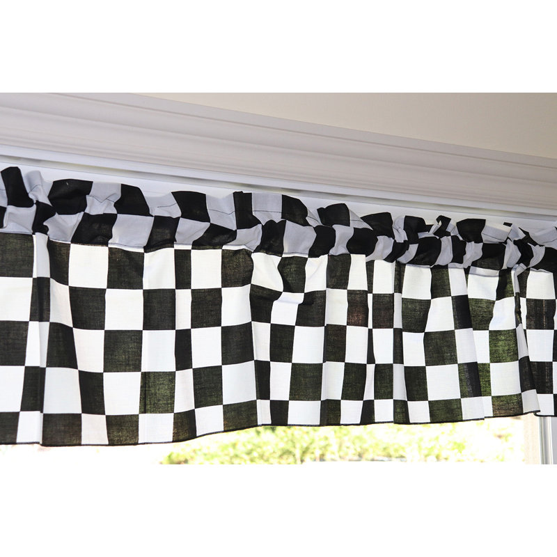 Checkerboard Print Window Valance, 58" W x 16" L