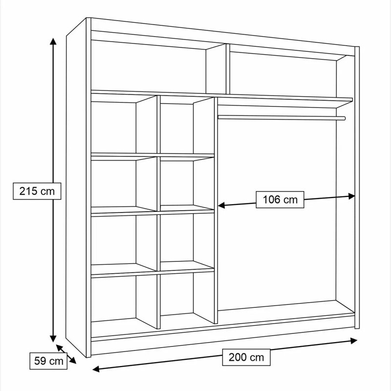 Manufactured Wood Wardrobe