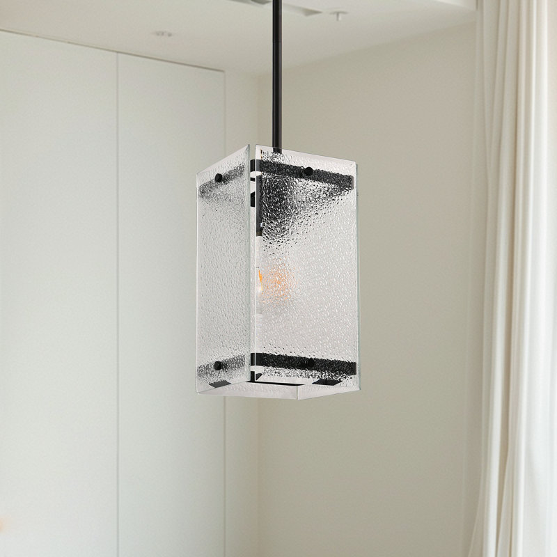 Luminaire suspendu noir à 1 lumière Aarvin