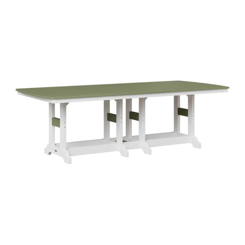 Berlin Gardens Garden Classic 96″ Rectangular Dining Table, 30.87" H x 96" W x 44" D, Sage/White
