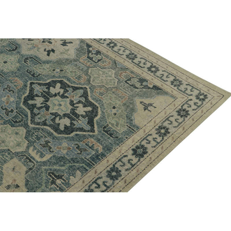 Distressed Homage Hand Knotted Wool Floral Area Rug, Rectangle 15' x 24'