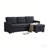 82" Modern Reversible Sleeper Sectional Pull Out Sofa Bed With Storage Chaise-1490602684