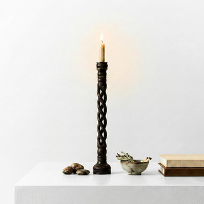 27'' H Solid Wood Candlestick