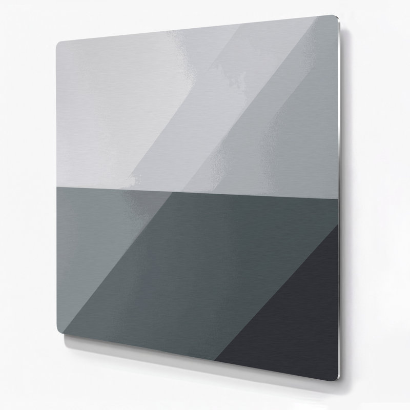 Minimalisme 72, art mural gris en métal, H 32 po x l 32 po