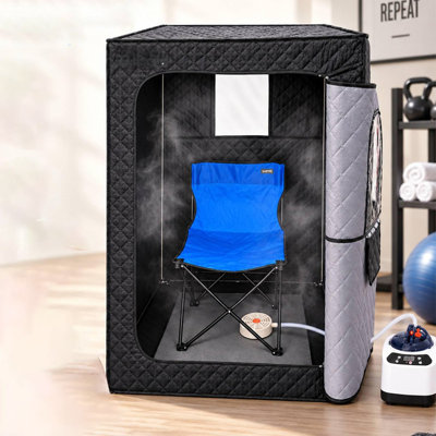 Tente de sauna à vapeur personnelle pour la maison, sauna d'intérieur portatif pour 1 personne avec chaleur réglable et minuterie