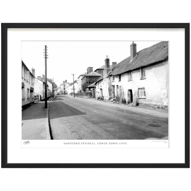 Sampford Peverell, Lower Town C1955 by Francis Frith - Single Picture Frame Print, 40cm H x 50cm W x 2.3cm D