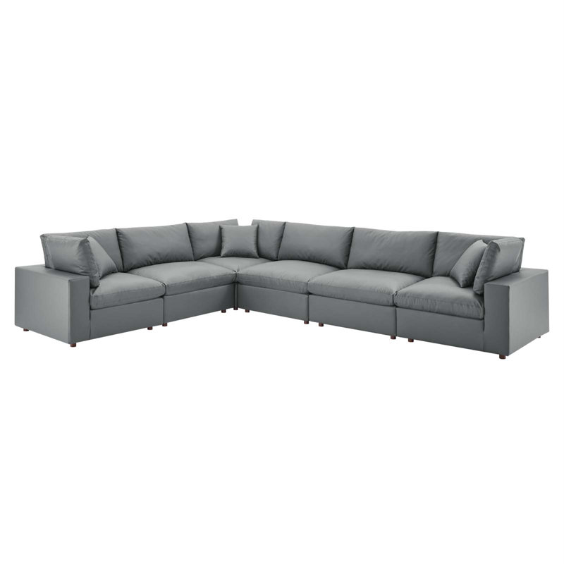 Commix, Gray Faux Leather