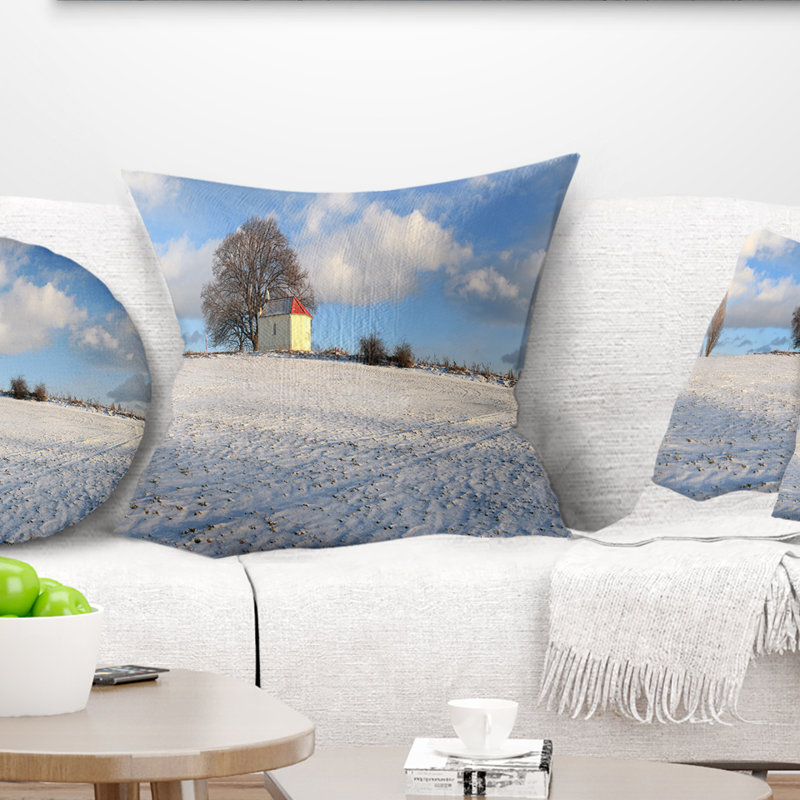 Coussin Schafer Landscape Winter, 16 po x 1 po, Coussin décoratif