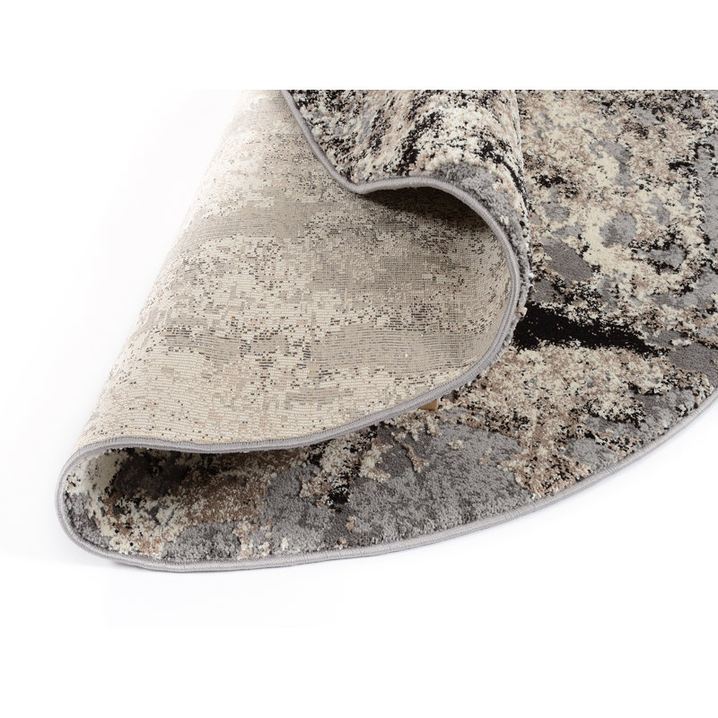 Colegrove Shaggy Grey Rug, Round 160cm