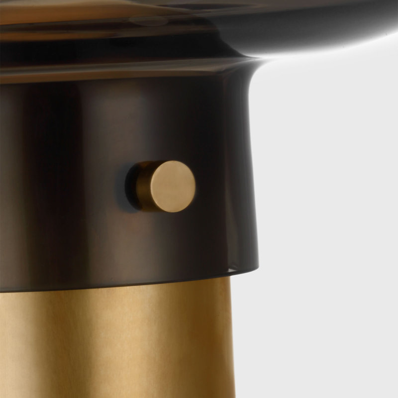 Morgan LED Table Lamp, Smoke, Hand-Rubbed Antique Brass