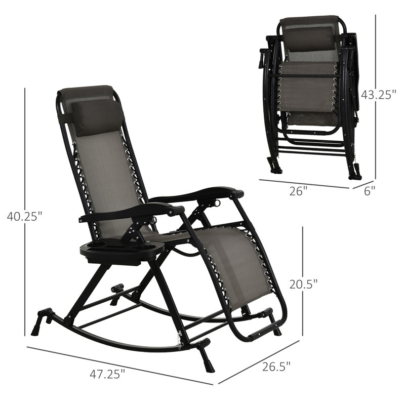 Outdoor Rocking Chairs, Gray