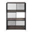 Barbi 114.5cm H x 75cm W Powder-coated Metal Geometric Bookcase