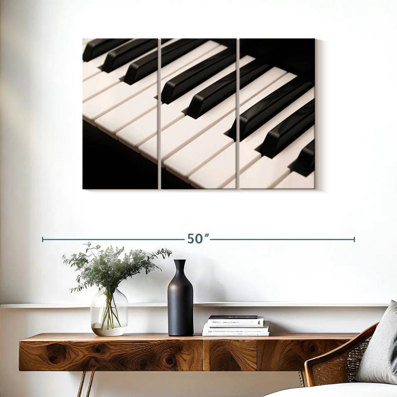 Abarca Notes Of Piano Keys, H 24 po x l 38 po