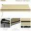 Auvent de terrasse rétractable 8 pi x 6,5 pi avec abri de soleil avec manivelle, tissu 280 g / m², structure en aluminium robuste pour terrasse, balcon, cour, auvent de terrasse beige rétractable, résistance et acier