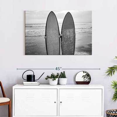 Surfing monochromes planches de surf, reproduction sur toile