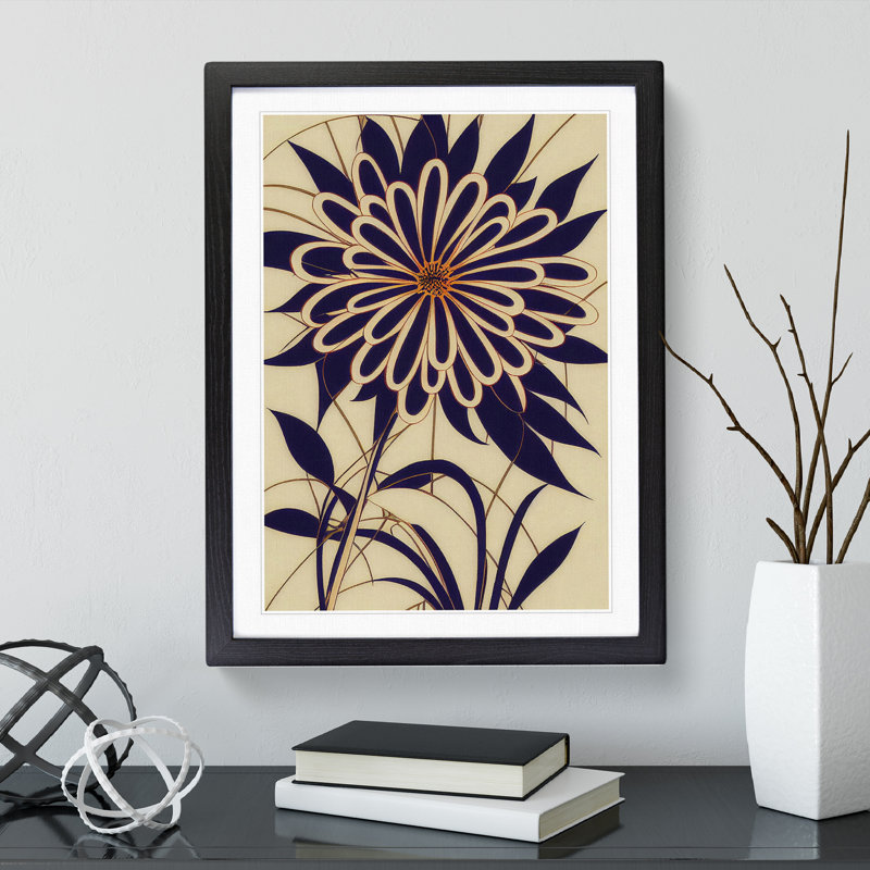 The Classic Flower - Single Picture Frame Print, 64cm H x 46cm W x 2cm D, Black Framed