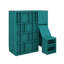 Lit escamotable mural simple avec bibliothèque, armoire supérieure, bureau extensible et rangement latéral-1554732219