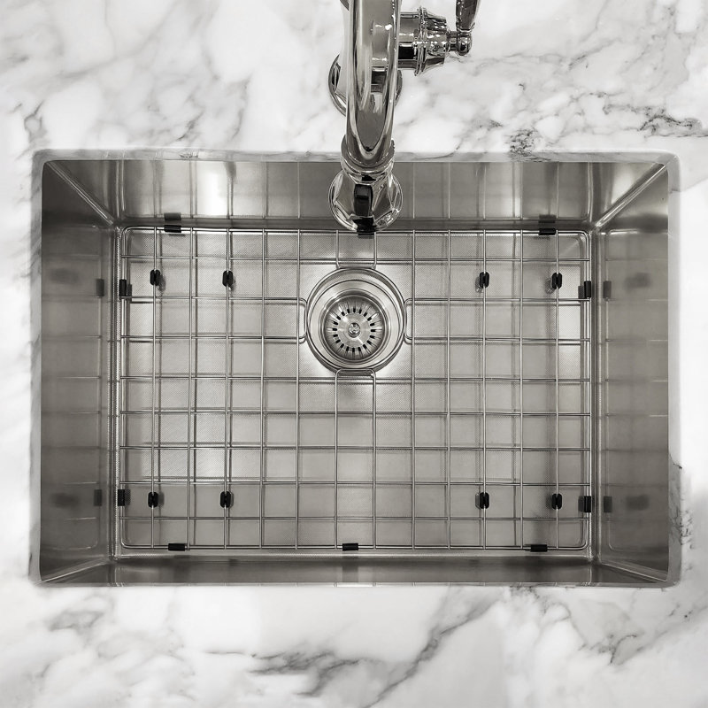 Ensemble d'évier de cuisine encastrable ou simple encastrable en acier inoxydable de calibre 16 Whitehaus