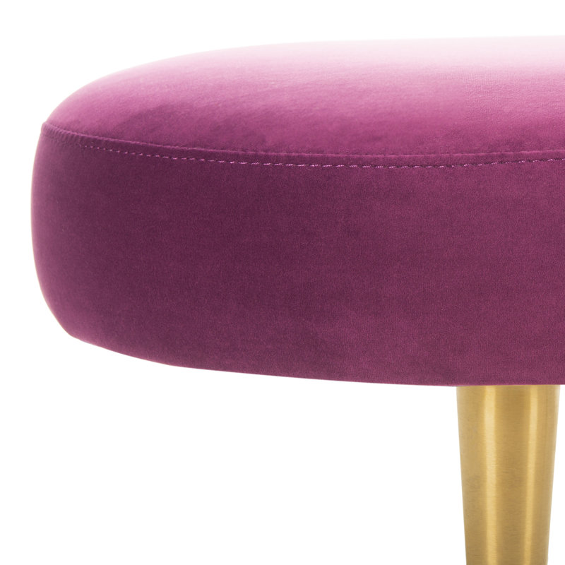 Banc rembourré Jalinqua, Velours prune