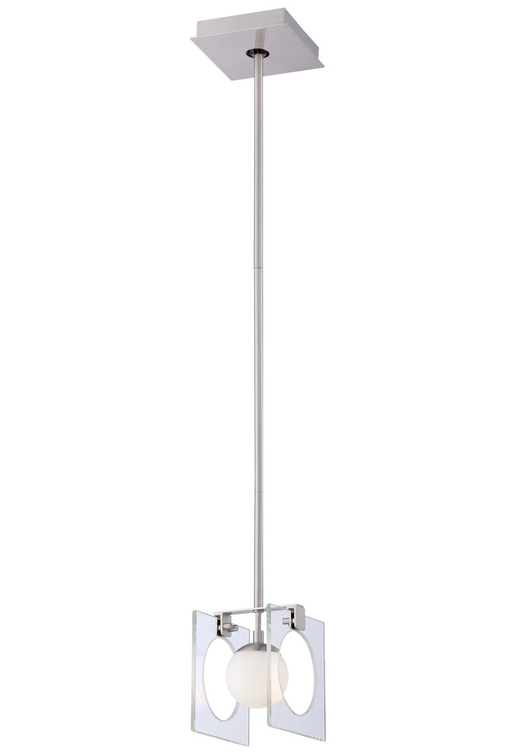 Veschi 1 - Light Brushed Nickel Single Pendant Orren Ellis