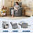 Power Recliner Glider Chair with Swivel & Rocking, Adjustable Recline, USB Port & Chenille Fabric for Living Room-730918482