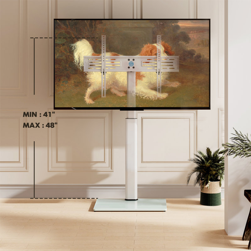 New Item White Swivel Floor Stand Mount for LCD LED