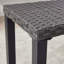 Banc en rotin noir - structure en métal d'extérieur 2 places pour patio, jardin, porche