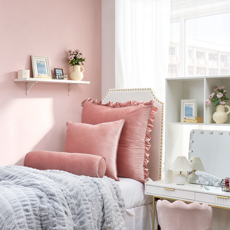 Ensemble de coussins en velours Rainha, Rose