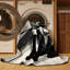 Tapis à motif géométrique gris élégant et lavable à la machine Ozain Fennec Fox-930167414