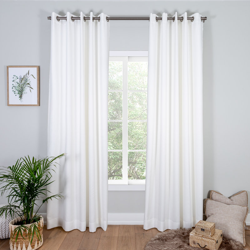 Paire semi-transparente Gaia, Blanc, L 60 po x L 100 po