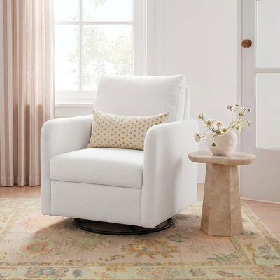 Fauteuil d'allaitement en chenille gris clair Nancy
