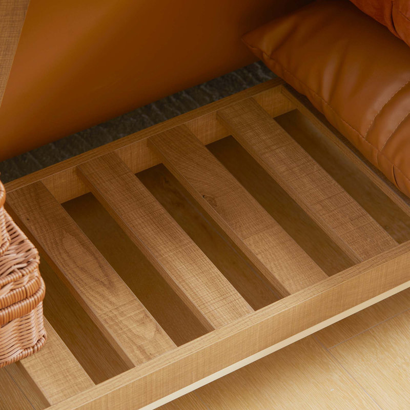 Console, table d'entrée de ferme avec tablette à lattes de rangement, canapé rustique avec anti-basculement pour le salon, couloir