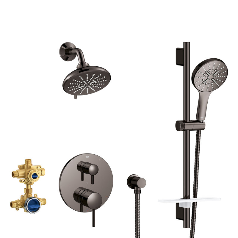 Timeless Pressure Balance Shower Set, Hard Graphite