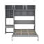 Grand lit escamotable mural avec bureau, armoire supérieure et tablettes-386891149-386891148