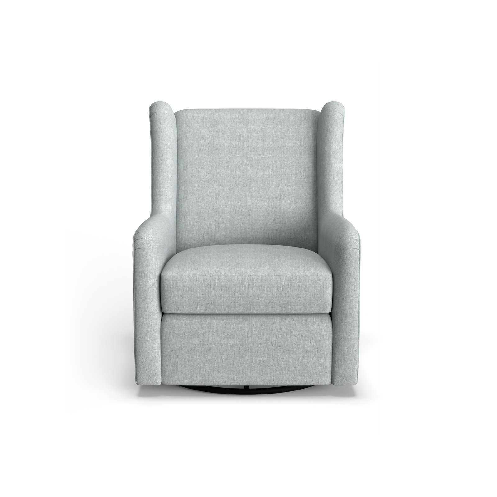 Miranda Upholstered Swivel Glider, Dove Grey Performance