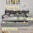Multifunctional Bed With Two Storage Drawers, Storage Shelves And Study Table