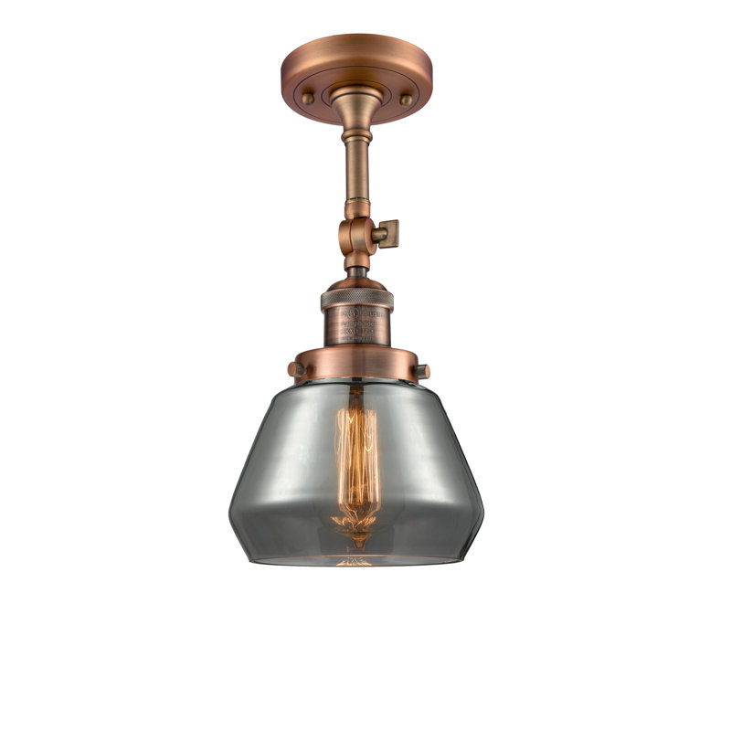 Chill Armed Sconce, Antique Copper, Smoked