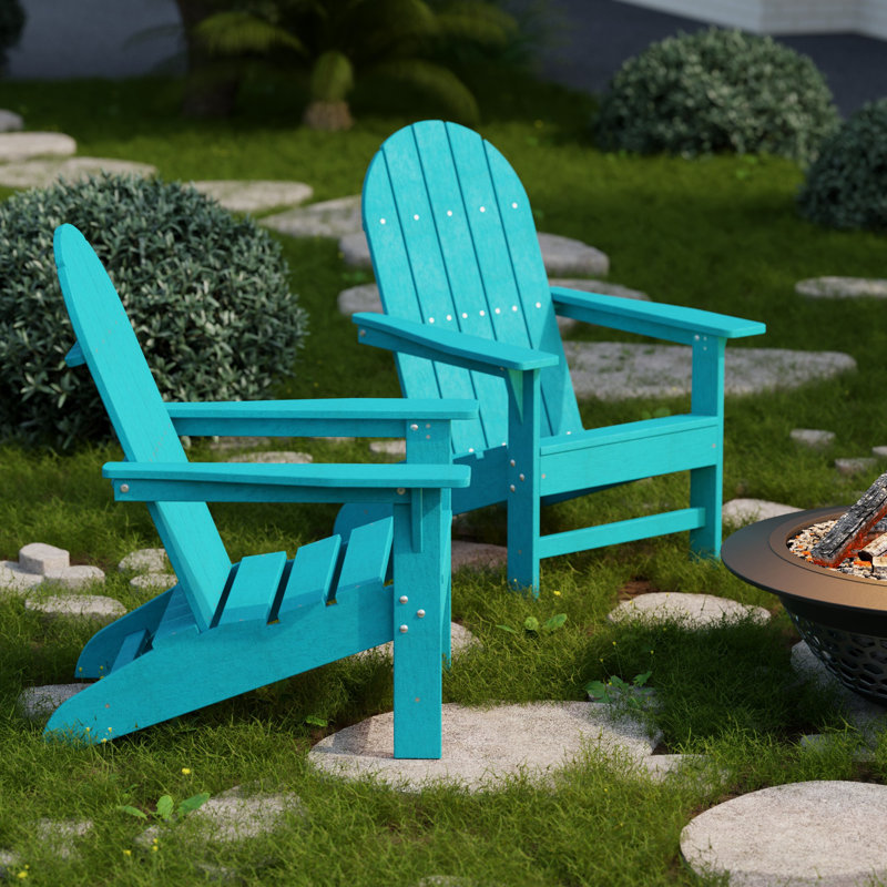Freedom 4-Piece Traditional Adirondack Conversation Set, Aruba Blue