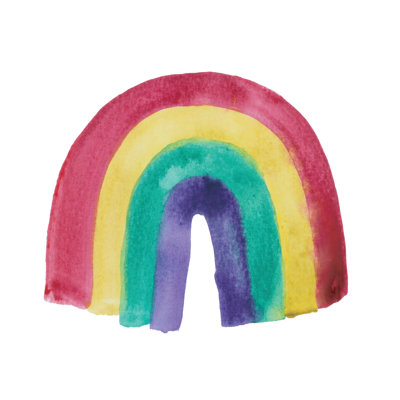 Watercolour Rainbow 7 - Wrapped Canvas Painting