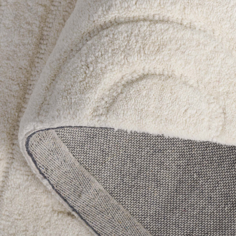 Rambrij Hand Tufted Wool & Cotton Abstract Rug, Rectangle 5' x 8'