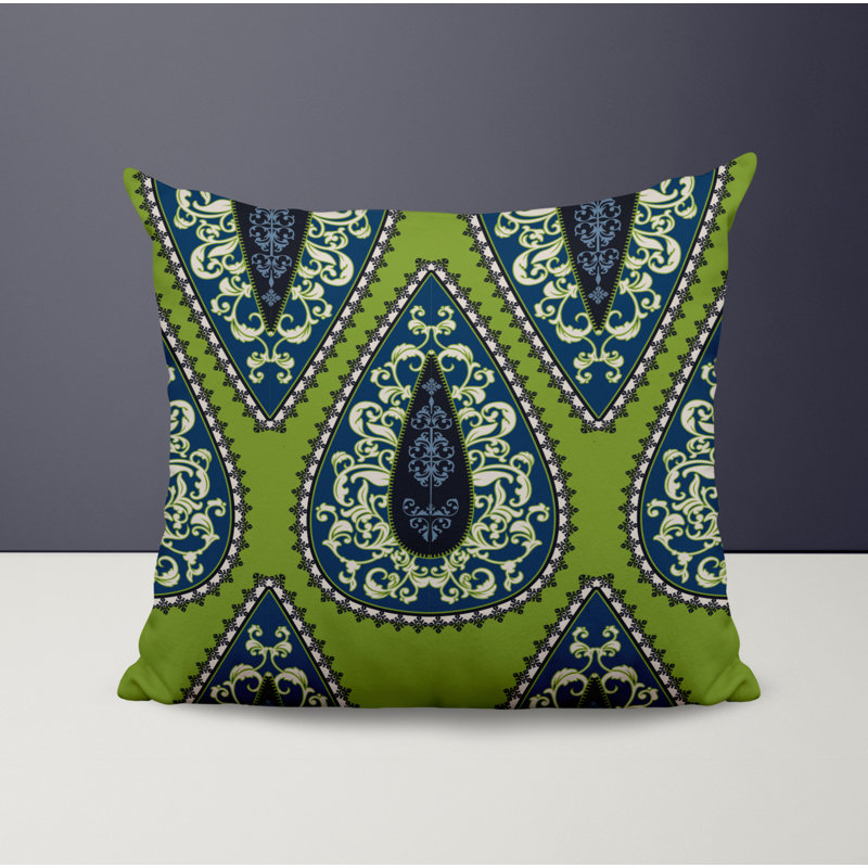 Housse et insert de coussin décoratif en polyester, L 17 po x H 17 po, Chartreuse