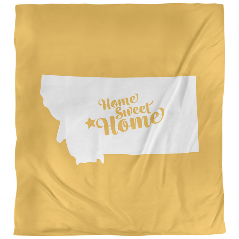 Housse de couette home hélène, Housse de couette pour très grand lit, Jaune, Polyester brossé