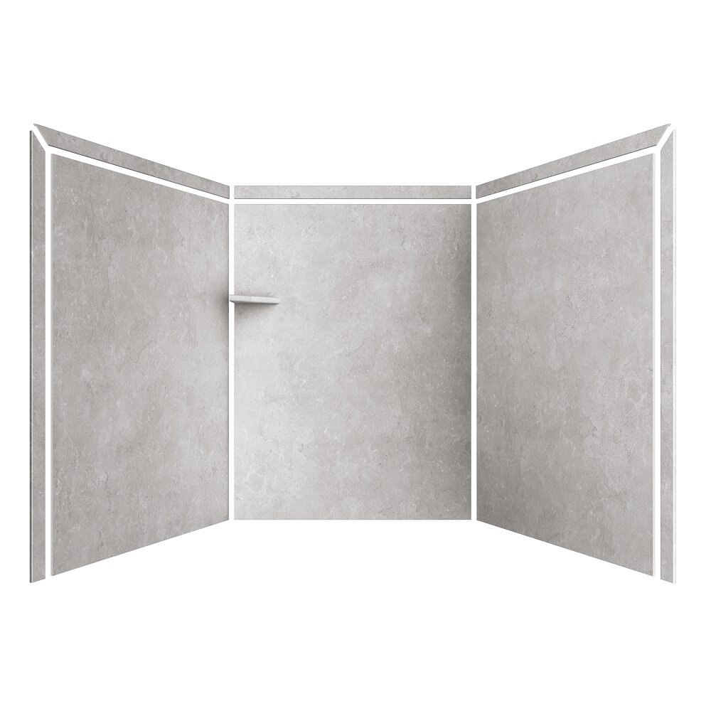 FlexStone 17 in. x 17 in. Square Recessed Shampoo Caddy in White